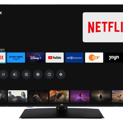 JVC QLED-teler 43-tolline TiVo-toega nutiteler (4K UHD, HDR Dolby Vision, Dolby Atmos, kolmekordne tuuner, 6 kuud HD+ garantiid kaasas) LT-43VUQ3455