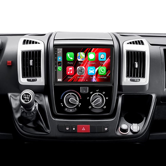 [2+64G] SIXWIN Android 13 autoraadio Ducato 3/Peugeot Boxer 2/Citroen Jumper 2 2011-2022 koos Carplay/Android Auto/Mirrorlinkiga, 9-tolline mahtuvuslik puuteekraan, mis toetab WiFi/GPS/FM/Bluetooth/SWC-d
