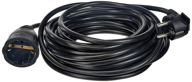 UNITEC Schuko pikenduskaabel H05VV-F3G1.5mm², IP 20, 10m, must