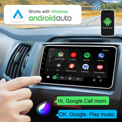 Android autoraadio navigatsiooniga 9-tolline ekraan, sisseehitatud DAB+ juhtmevaba Android Auto ja juhtmevaba Carplay, 1 DIN autoraadio, puutetundliku ekraaniga Bluetooth, 8-tuumaline, 2G+32G GPS, WiFi, 4G AM/FM RDS tahavaatekaamera