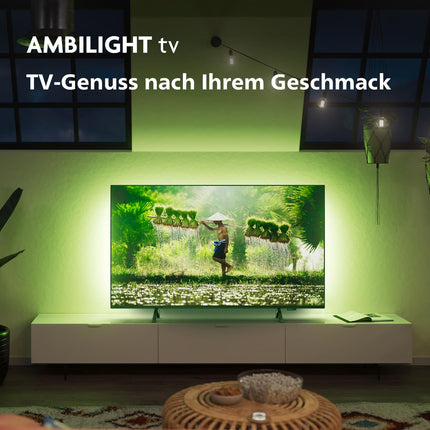 Philips Ambilight 75PUS8309 4K LED nutiteler - 75-tolline ekraan pikslitäpse Ultra HD-ga, Titan OS platvormi ja Dolby Atmos heliga - töötab Alexa ja Google Assistantiga - mattmust