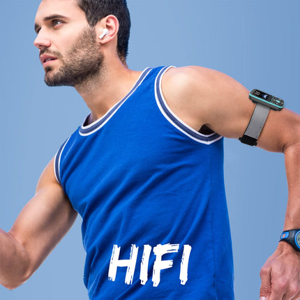 AGPTEK MP3-mängija Bluetooth 5.3 Sport 64GB 1,5-tollise TFT värvilise ekraaniga, mini-muusikamängija klambriga, toetab kuni 128GB SD-kaarti, sinine