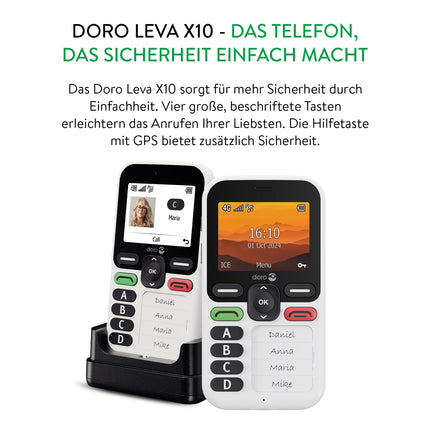 Doro Leva X10 valge/must