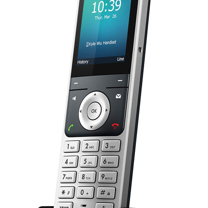 Yealink W56H IP DECT telefonitoru värvilise ekraaniga (2,4-tolline TFT värviline ekraan), baasjaam Etherneti pordiga, hõbedane/must