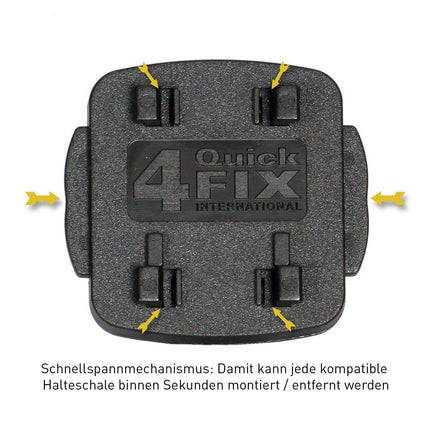 Wicked Chili bike mount compatible with Garmin eTrex, Dakota, Oregon, Approach, Astro, GPSMAP (perfect fit, QuickFix, with resealable cable ties, Made in Germany) black
