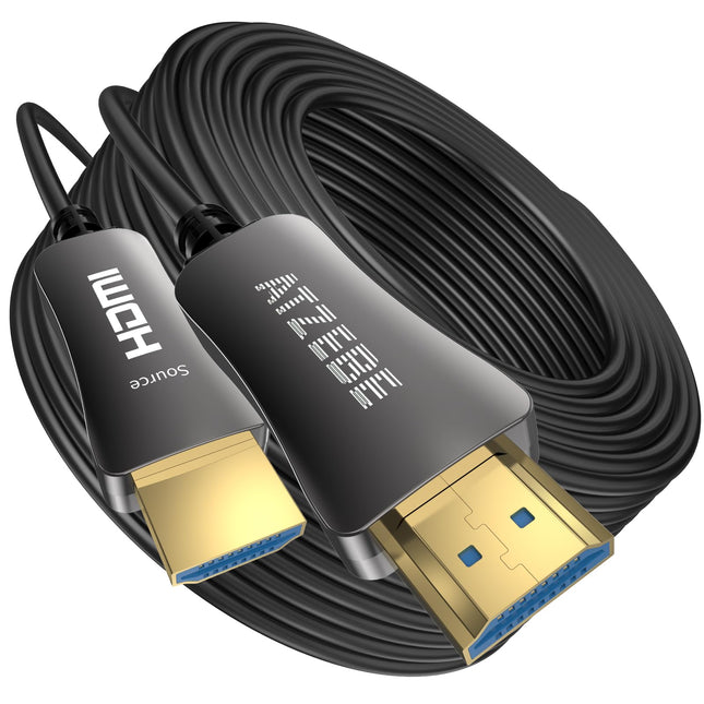 ATZEBE HDMI fiiberoptiline kaabel - 100M, HDMI kaabel 4k toetab UHD 4K@60Hz HDR-i, suurt kiirust 18Gbps, YUV 4:4:4 8bit, Etherneti, 3D, ARC, CEC, HDCP 2.2
