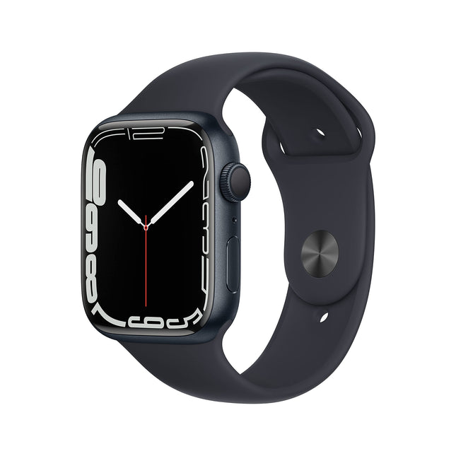 Apple Watch Series 7 (GPS, 45MM) Midnight Aluminum Case with Midnight Sport Band (Refurbished)