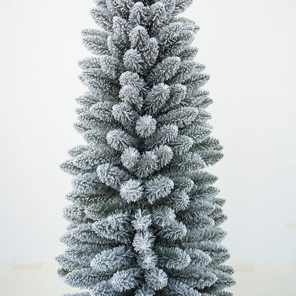 Christmas tree narrow, snow-covered pine, 180 cm, superfult, realistic, opening umbrella, 66 cm diameter (snow-covered)