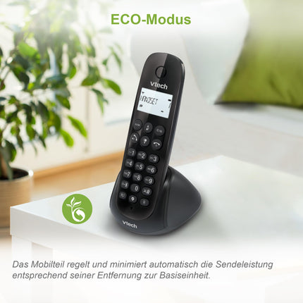 VTech CS1401 DECT Cordless Phone with 2 Handsets, Call Blocker, Speakerphone, Caller ID/Call Waiting, Backlit Display, ECO Mode, Low Radiation, Black
