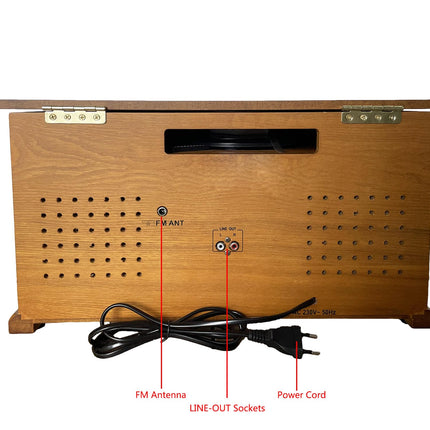 10-ühes plaadimängija Bluetoothi, FM/DAB-raadio, CD- ja kassettmaki, USB/SD-taasesituse ja -salvestusega, vintage-disainiga plaadimängija