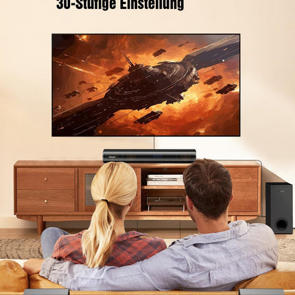 Hiwill 5.1-kanaliline teleri heliriba, Dolby Atmos ruumilise heli süsteem, 2 juhtmega ruumilise heli kõlarit, 5,25-tolline subwooferiga teleri heliriba, selge hääl, 380 W tippvõimsus, HiElite A51