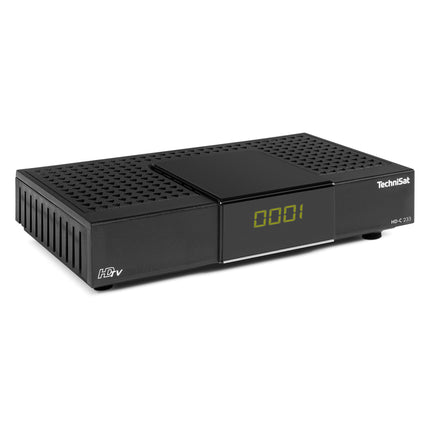 TechniSat HD-C 233 - HD-vastuvõtja digitaalse kaabeltelevisiooni jaoks (HDTV, DVB-C, HDMI, SCART, USB 2.0, RF-sisend, EPG, kaugjuhtimispult) must
