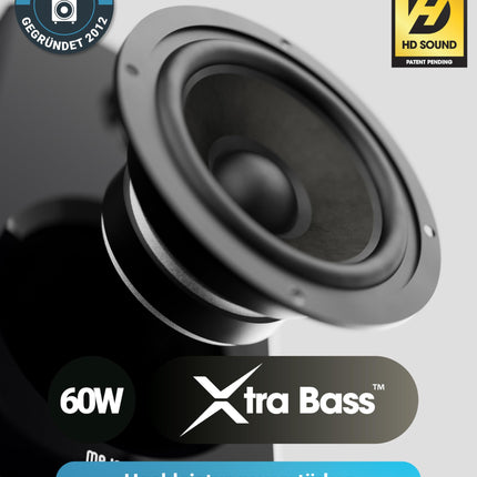 MAJORITY D40 Bluetooth-kõlarid | 60 W 2.0 aktiivkõlar | Stuudiomonitor 4-tollise draiveriga | Riiulikõlarid HiFi-stereo jaoks optiliste, RCA, USB ja AUX sisenditega | Kaugjuhtimispult