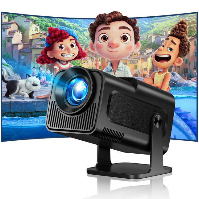 Tepitud Northern projektor, 4K tugi Full HD-le, sisseehitatud Android ja OS 11.0, toetab WiFi 6 ja BT 5.0, miniprojektor automaatse trapetsikorrektsiooniga, 180° pöörlev videoprojektor õue/kodukino jaoks