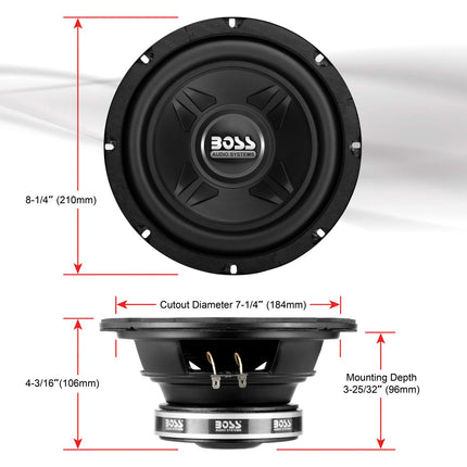 BOSS AUDIO CXX8 Chaos Exxtrem subwoofer 600 W (8 tolli)