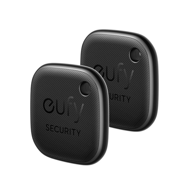 eufy Security SmartTrack Link (must, 2 tk pakis) võtmeleidja, ühildub Apple Find My (iOS) rakendusega, võtmeleidja, Bluetooth-jälgija kõrvaklappidele ja pagasile, telefonileidja, veekindel.
