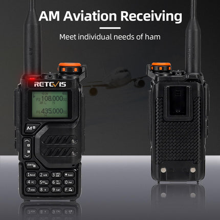 Retevis RA79 kahesuunaline raadiosaatja, mitme sagedusribaga amatöörraadio, 2m/70cm/AM, VFO/CPS/Chirp, sageduse koopia, 1400 mAh akuga amatöörraadio jahipidamiseks, reisimiseks, matkamiseks (1 pakk)