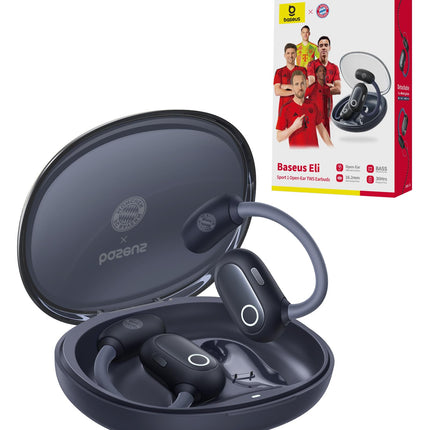 Baseus Eli Sport 1 avatud kõrvaga Bluetooth-kõrvaklapid, suunatud akustika, võimas bass, ülikerged, IPX4 veekindlad, ENC mikrofonid, Bluetooth 5.3 jooksmiseks, treenimiseks, fitnessiks