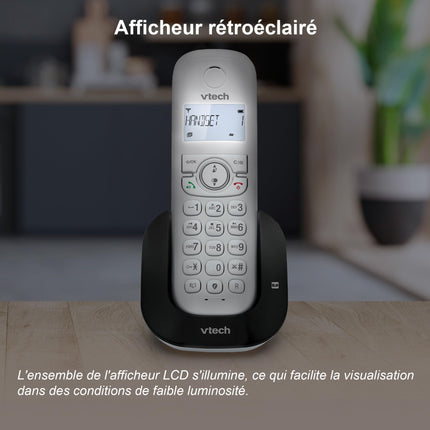 VTech CS1550 Cordless DECT phone with dual charging with answering machine, call barring, caller ID/call waiting, hands-free, display and keypad with