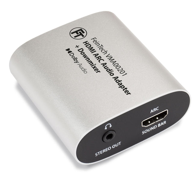 FeinTech VMA00201 HDMI-ARC audio-TV-adapter Dolby Digital dekoodri muunduriga kõrvaklappide ja stereosüsteemi jaoks, millel on helitugevuse reguleerimine ja heliriba läbilaskmine