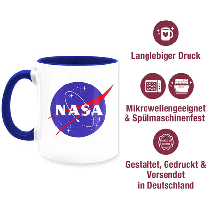 Tass Tassid 325ml - Avaldus - NASA lihapallide logo I NASA kosmosereisid - 325 ml - tumesinine - kruusid kohvitassid ütlused avaldused kosmos piim kohvitassid avaldus tass head uut aastat embleem