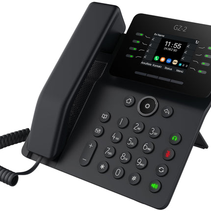 GEQUDIO IP-telefon GZ-2 toiteplokiga - Fritzboxi ja Telekomiga ühilduv - Käed-vabad seadmed ja värviline ekraan - Juhised FritzBoxi, Sipgate'i, Telekomi digiteerimisboksi ja easybelli (ilma WLAN-ita) jaoks