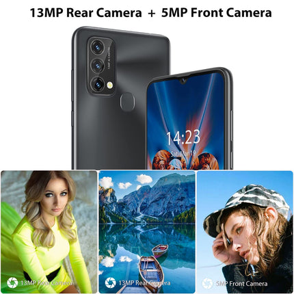 Blackview Unisoc T310 Quad-Core 3GB + 64GB, Display HD+ 6,088, Camera 13MP + 5MP, Battery 4280mAh, Mobile Phone 4G Dual SIM Android 11, Fingerprint Sensors, GPS, Black