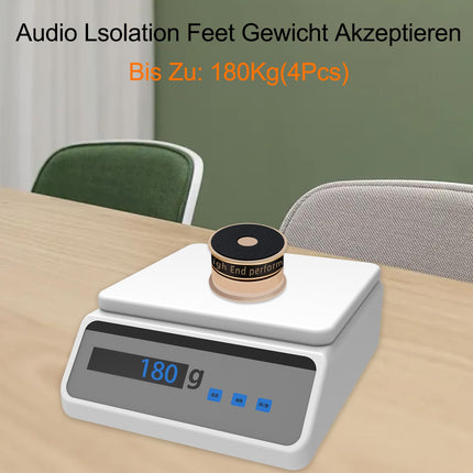 YuanYong 4 tk 39x24mm kõlari isolatsioonijalad HiFi kõlari naelad padjad isolatsioonijalad subwooferi naelad helivõimendi jalad tipptasemel kõlaritele CD/DVD-mängija läbimõõt (kuldne)