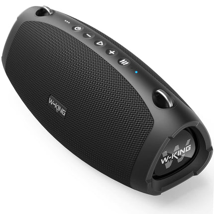 W-KING 120W Peak Bluetooth Speaker Large, IPX6 Music Box Speaker Bluetooth Party Boom Box, THREE Passive Radiators - Omnidirectional HiFi Super Bass/DSP/2 Woofers/42H/Power Bank/TF/AUX/EQ/Opener