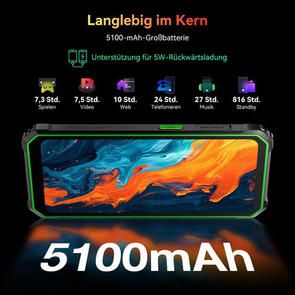 Blackview BV4800SE Andriod 15 Outdoor Handy Ohne Vertrag, 12GB+64GB/2TB TF, Gemini AI 90Hz 6.56" Display Outdoor Smartphone Ohne Vertrag, 16MP+8MP Octa-Core NFC, IP69K Buastellenhandy