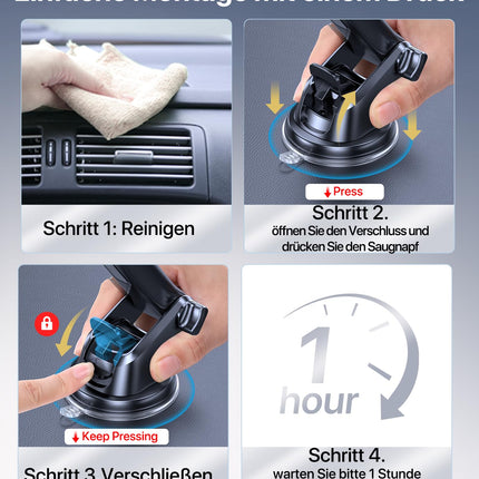 Miracase autotelefonihoidja universaalne [tugev iminapp ja metallkonks] autotelefonihoidja ventilatsioonile, armatuurlauale, esiklaasile, telefonihoidja iPhone'ile, Samsung Galaxy'le, kõigile nutitelefonidele