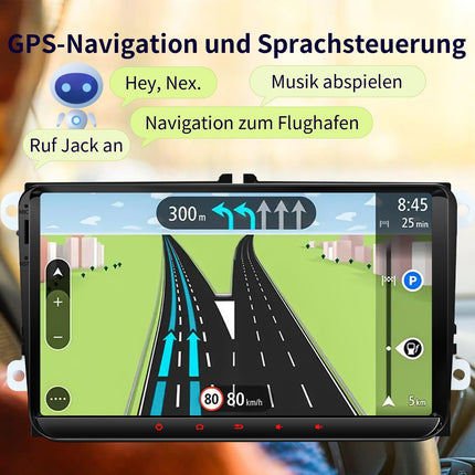 CAWELL DAB+ autoraadio VW Golf 5 6 T5 Polo Sharan Passat Tiguanile, [Android 13.0 4GB+64GB 2.0Ghz] CAWELL topelt-DIN raadio 4G/Navi/Bluetoothiga (9-tolline, 2.0GHz, 8-tuumaline Android 13 DAB-ga)