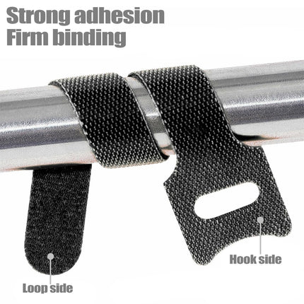 Reusable Cable Ties, Adjustable Cable Ties, Black Hook and Loop Cable Ties, Multipurpose Cable Ties, Cable Organizer for PC, Cell Phones, Computer Cable Management, 100 Pack