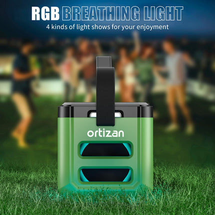 Ortizan Bluetooth Speaker M10 Partybox Bluetooth Boombox, 100W Music Box with IPX7 Waterproof, LED Lights, Pro EQ, DSP, Power Bank, TF Card, AUX