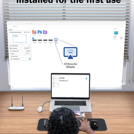 Lemorele USB-st juhtmevaba HDMI-saatja ja -vastuvõtja, HDMI-juhtmevaba edastus USB A-ga voogesituse jaoks, ühildub Windows 7, 8, 10/MacOS 10.15 ja uuemate operatsioonisüsteemidega