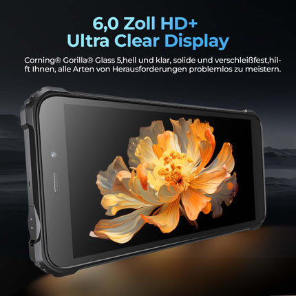OUKITEL G2 Android 14 välistingimustes kasutatav nutitelefon ilma lepinguta, 6" HD+ kaheksatuumaline odav nutitelefon, 16GB+64GB nutitelefon 4G, 6300mAh aku, IP68 veekindel, 5+13MP kaamera, kahekordne SIM-kaart, OTG-roheline