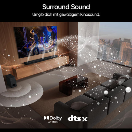 LG DS90TY 5.1.3 Dolby Atmos heliriba (570W) juhtmevaba subwooferiga (Wow Cast, HDMI, Bluetooth) [2024], must