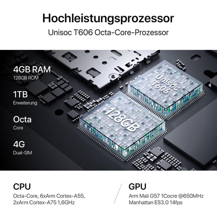 UMIDIGI G3 Plus nutitelefon ilma lepinguta (2023), Android 13 mobiiltelefon, 8 GB + 128 GB/1 TB SIM-kaardivaba mobiiltelefon, 6,52" HD+ ekraan, 5150 mAh, 13 MP, 4G kahe SIM-kaardiga koolilaste mobiiltelefon/näotuvastuse/sõrmejälje/OTG/GPS (must)