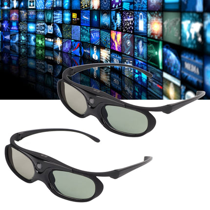 2 tk DLP Link 3D-prille, 144 Hz aktiivse katikuga 3D-prillid, laetavad 3D-prillid DLP Link 3D-projektoritele, 3D-prillid ZX4 H1 jaoks, JMGO G1 G3 X1 3D-projektorile
