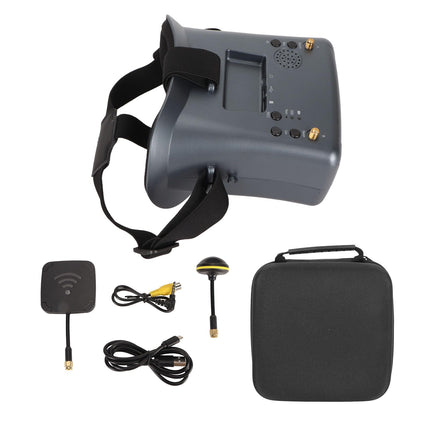 FPV prillid, videoprillid, 5.8G RC õhusõiduk, FPV kvadrokopteri drooni prillid, DVR, 4.3-tolline ekraan, 800 X 480 ekraan, 16:9 ekraan, FPV videoprillid 3.7V-ga, 2000