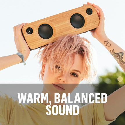 House of Marley Get Together Mini - portable Bluetooth speaker, 2.5'' subwoofer &amp; 1'' tweeter, 10 hrs battery life, Aux-in, USB charging, speakerphone for iPhone, iPad, Samsung etc. - Black
