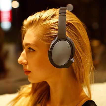 YOCOWOCO juhtmevaba Bluetooth 5.0 adapter Bose QuietComfort QC25 kõrvaklappidele, aptX/MIC/helitugevuse regulaator, must
