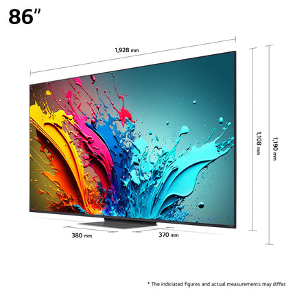LG 86QNED86T6A TV 86" (218 cm) QNED TV (α8 4K AI processor, webOS 24, HDR10, up to 120Hz) [Model year 2024]
