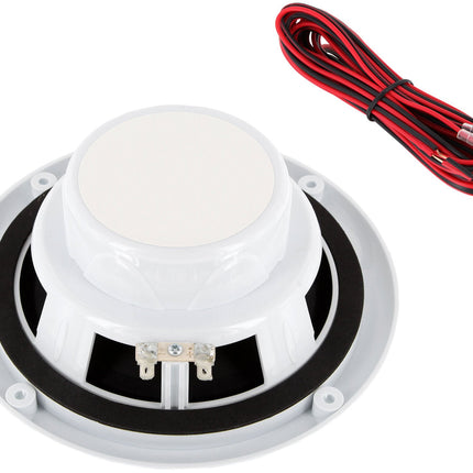 ADAKAT 2-pakendis, seinasisesed kõlarid, 20W RMS, 100W muusikavõimsus, valge, veekindel, lihtne, stereo, 2 tk