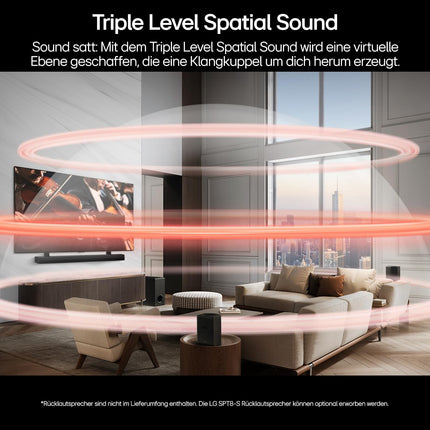 LG DS70TY 3.1.1 Dolby Atmos heliriba (400W) juhtmevaba subwooferiga (eARC, HDMI, optiline, Bluetooth) [2024], must