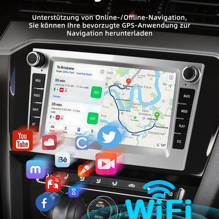 ESSGOO 1+32G juhtmevaba Carplay ja Android Auto autoraadio Vauxhalli, Opel Corsa C/D, Zafira B, Astra H, Zafira B, Meriva, Vivaro, Signum Combo jaoks, 7-tollise puutetundliku ekraaniga Bluetooth, FM, RDS, GPS, WiFi, hõbedane