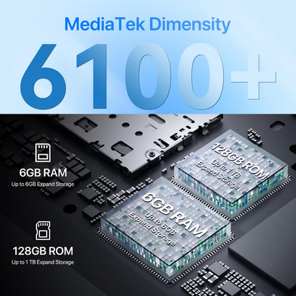 UMIDIGI G6 5G mobiiltelefon, 6GB+128GB/TF 1TB, Android 13 nutitelefon ilma lepinguta, 6.57" 90Hz HD+, 50MP kaamera 5000mAh, Dimensity 6100+ 5G lukustamata telefonid, sõrmejälje-/näotuvastuse/GPS, NFC (roheline)