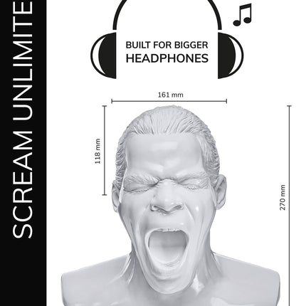 Oehlbach Scream Unlimited - legendaarse Oehlbachi pea kujuline kõrvaklappide alus - optimaalne hoiustamine suurematele kõrvaklappidele. Käsitöö - must