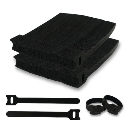 Reusable Cable Ties, Reusable Cable Ties, Black Cable Ties, Cable Ties for Organizing Cables, PC Cable Management and Desk Organization, 100 Pack