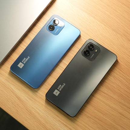 AGM üliõhuke lepinguta nutitelefon, Android 13 mobiiltelefon, 16(8+8) GB + 128 GB (TF 256GB), 50 MP kaamera + 2 MP mikrokaamera, 6,52" HD+, 4900 mAh aku, 4G kahe SIM-kaardiga mobiiltelefon, tumehall